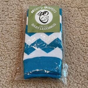 Blue and White Baby Leggings